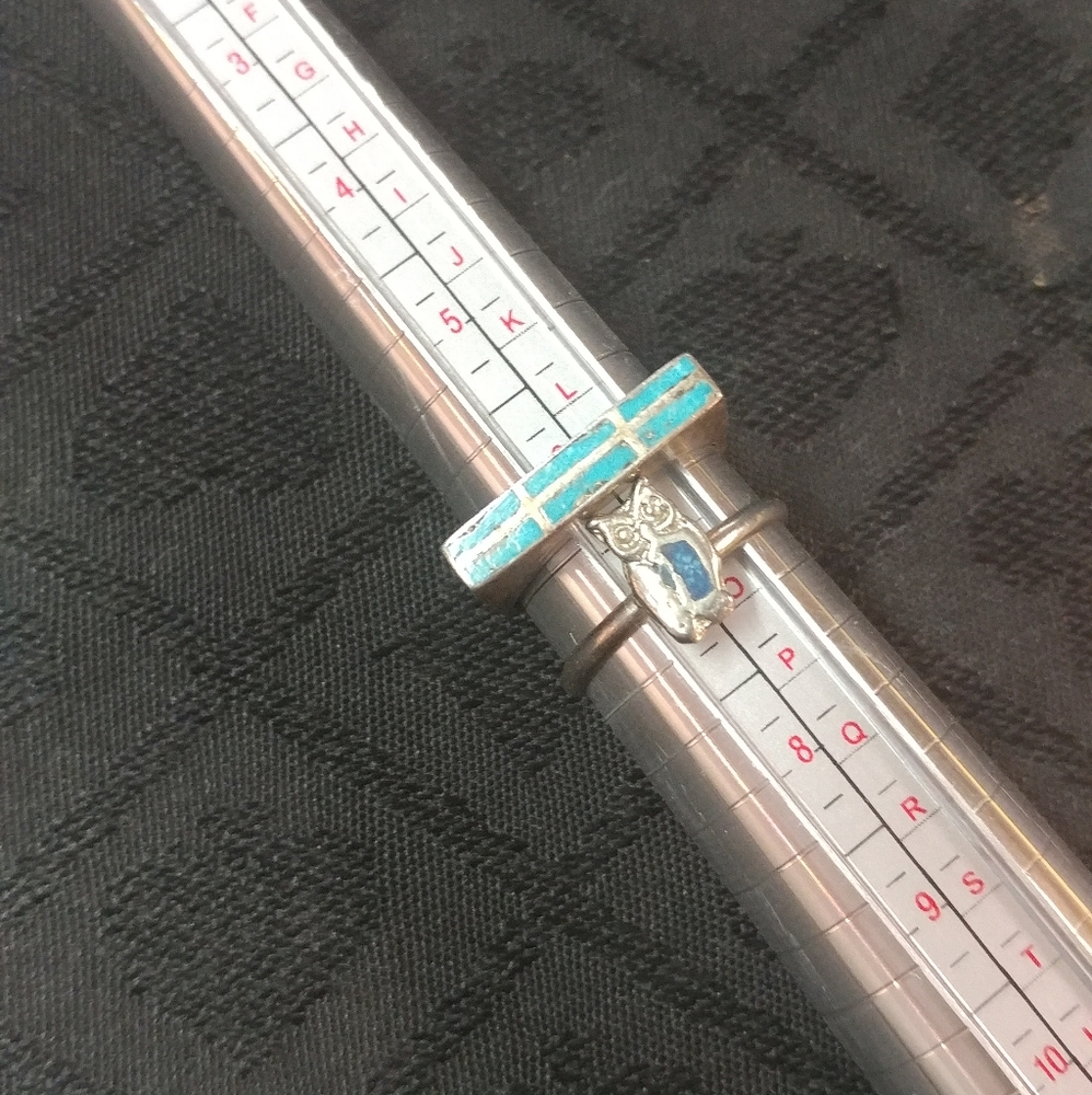 Rings, Sterling Silver & Turquoise Inlaid